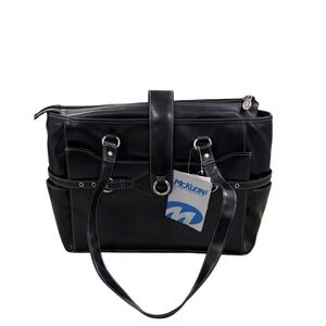 McKlein USA Laptop Bag - up to 17" Laptop - Genuine Leather - (Black Exterior)
